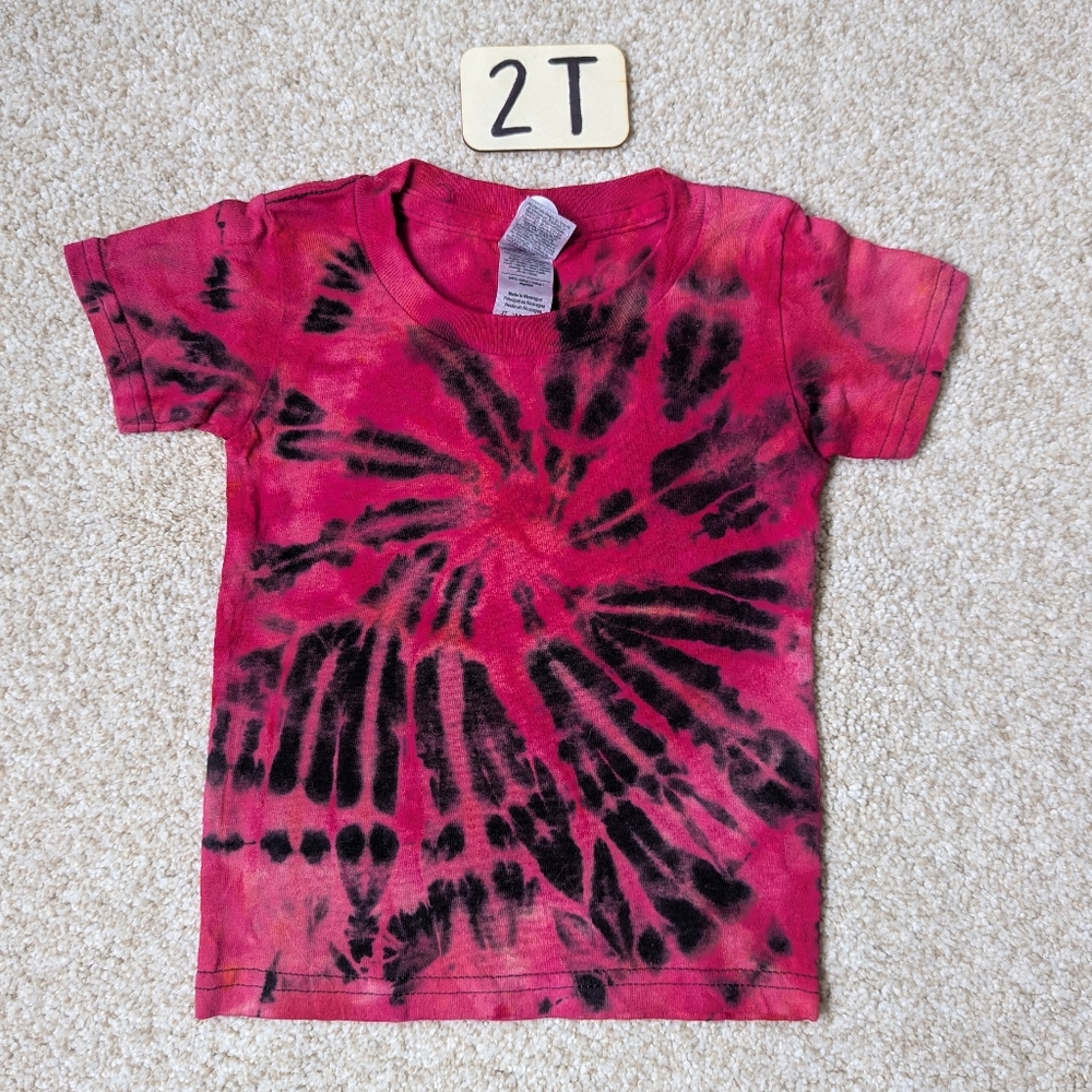 New Reverse Tiedye Unisex Toddler Short Sleeve Shirt